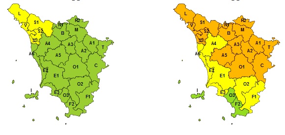Pioggia e vento in arrivo sulla Toscana, allerta arancio su gran ...